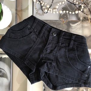 Black Denim Shorts